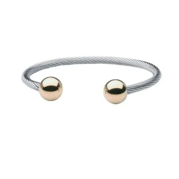 Sabona 70070 Wire Magnetic TwoTone (Silver & Gold tone) Bracelet (unisex) - Picture 13 of 13